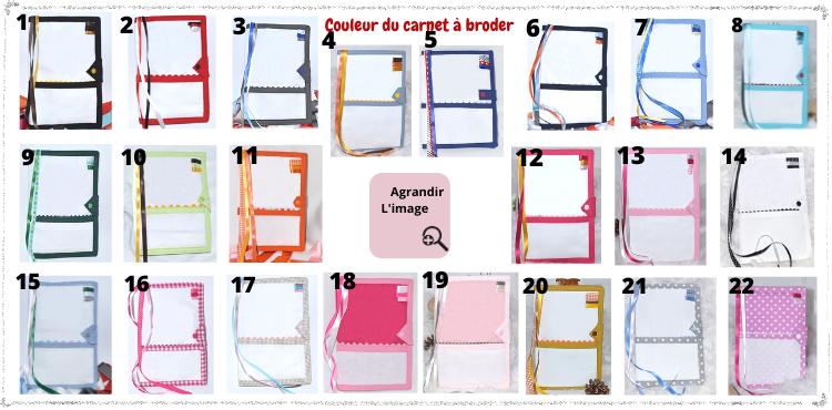 Protège carnet de santé à broder au point de croix